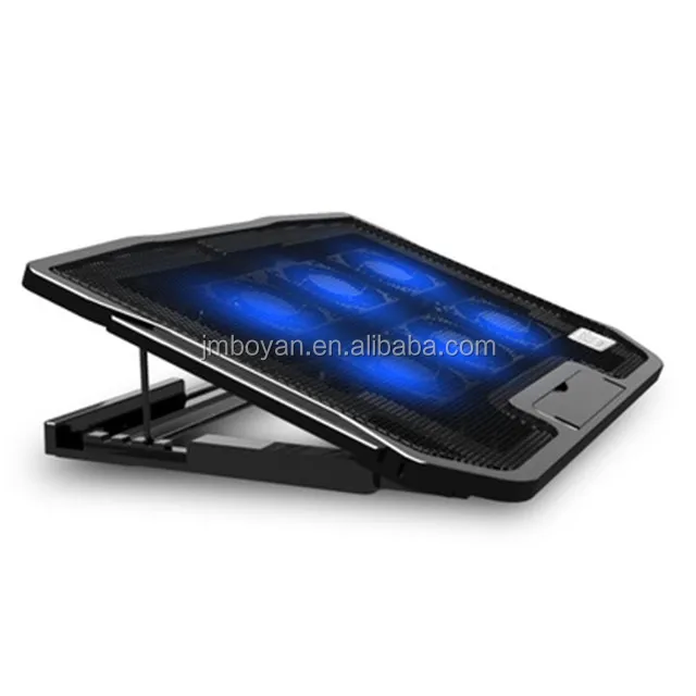 

aluminum laptop notebook cooling pad stand 6 fan