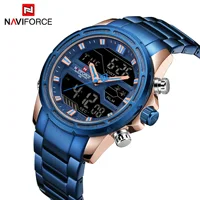 

NAVIFORCE 9138 S Men Full Stainless Steel Sport Watch Digital-Quartz Led Men Watch Waterproof Wrist Watch Relojes Hombre OEM ODM