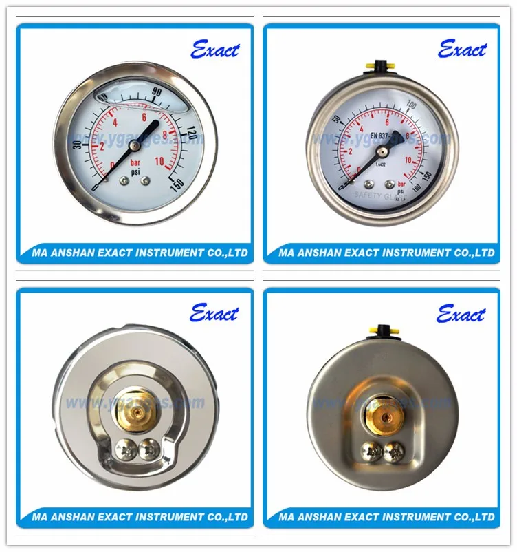 Silicone Filled Mechanical Fuel Pressure Gauge With Uclamp Buy Mechanical Fuel Pressure Gauge