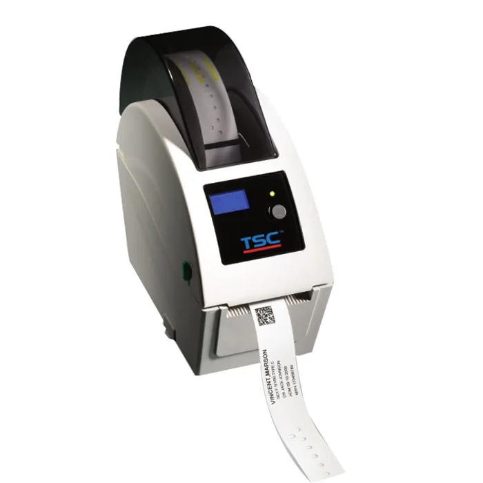 Tdp 225 Direct Thermal Printing 2 Inch Hospital Medical Vinyl Tyvek Silicone Wristband Thermal