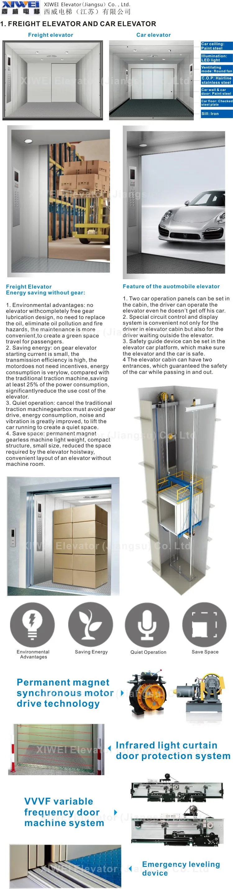 1 Ton to 10 Ton Freight Elevator Goods Lift Price Cargo Elevator