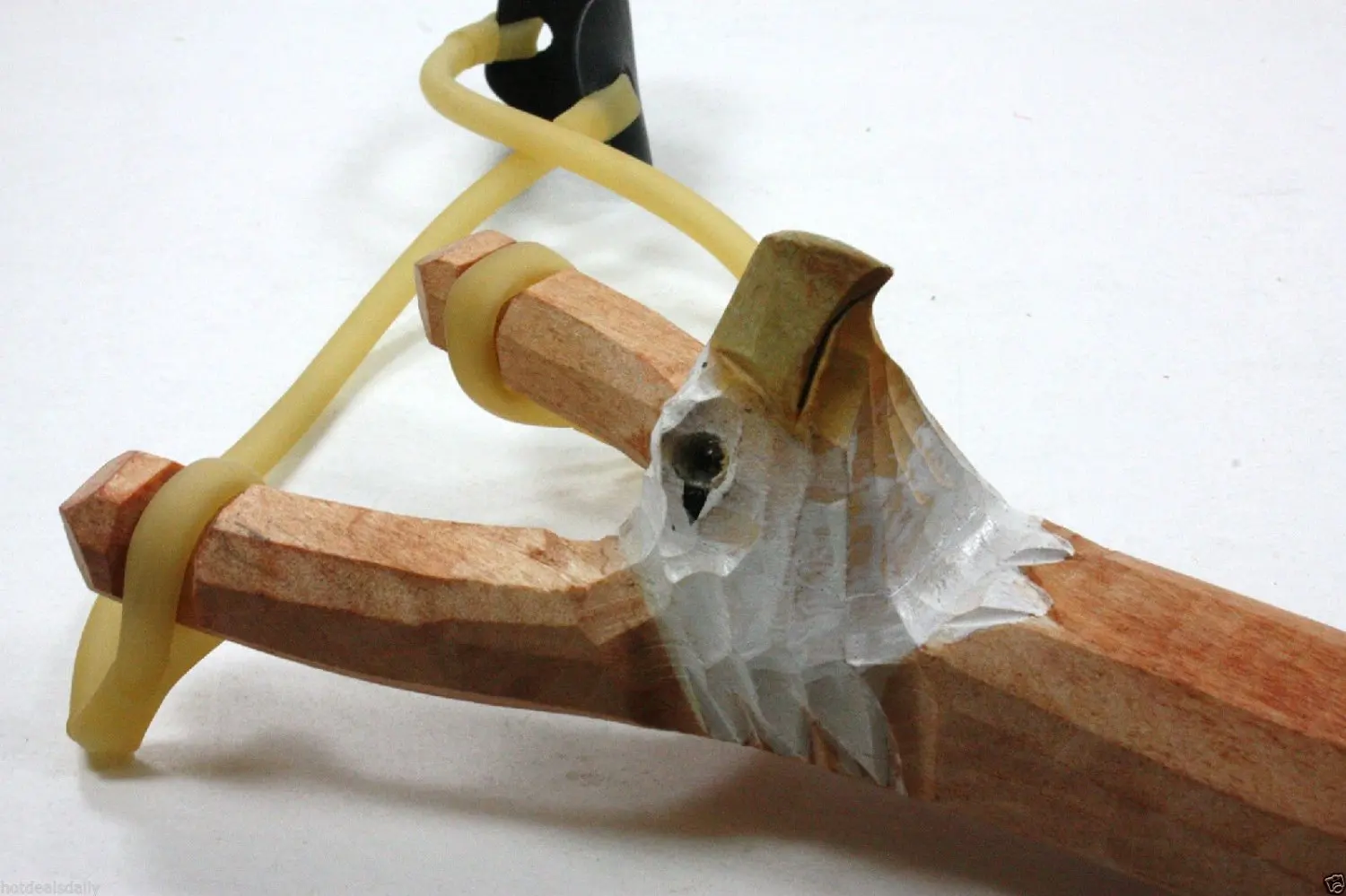 EAGLE WOODEN HAND CARVED SLINGSHOT SLING SHOT HIGH POWER RUBBER BAND