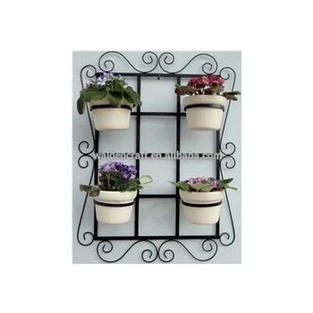 Outdoor Wall Mounted Iron Flower Pot Holder Stand Outdoor Wall Mounted Iron Flower Pot