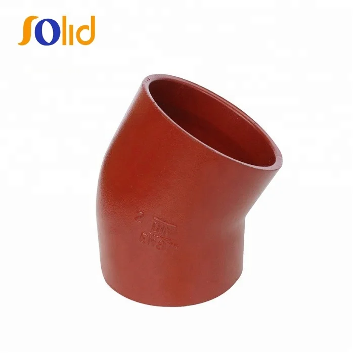 Factory price casting services elbow fitting mechanical grooved grey iron pipe fitting manufacturer connection