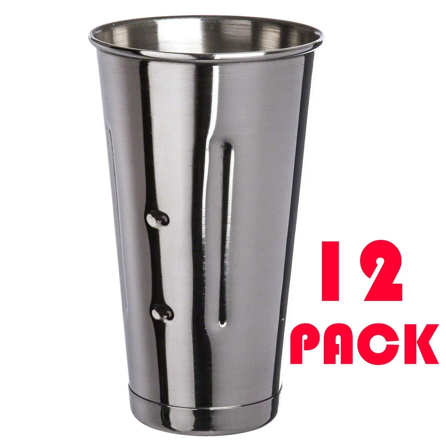Milkshake Cup Professional Blender Cup Cocktail Mixing Cup 30 oz Stainless Steel Malt Cup by Tezzorio Commercial Grade Malt Cups Set of 2