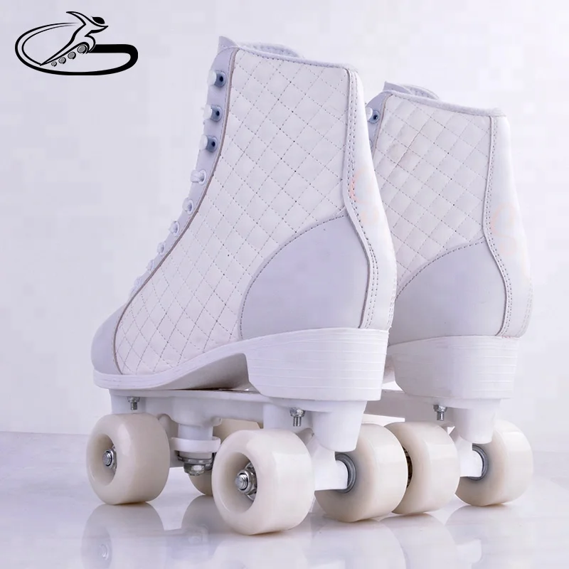 

New design White color 4 wheels skate shoe patins quad soy luna, Pink