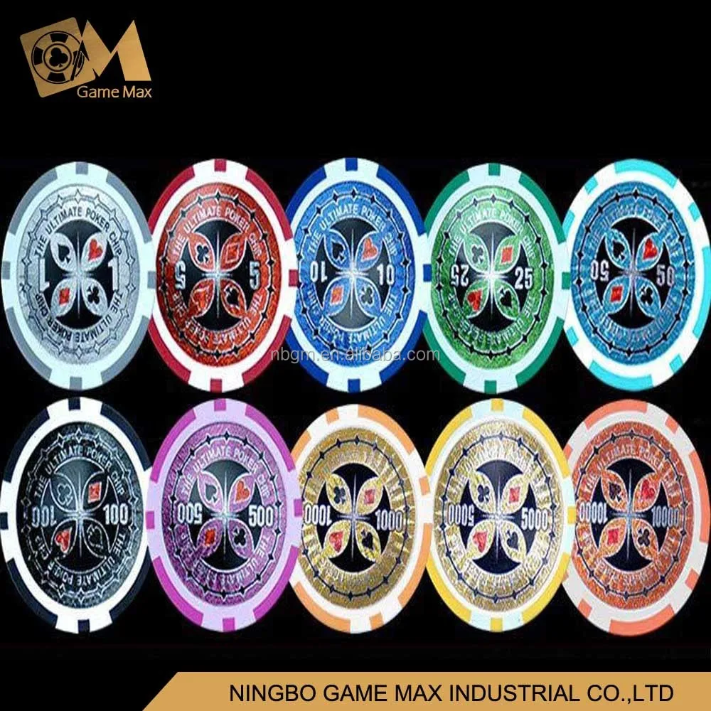 
500pcs hologrames sticker chip set/Casino Style Poker Chip Set 