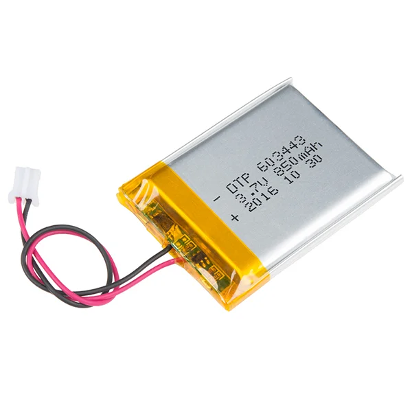 

3.7v great power lipo battery DTP603443 lipo battery with 850mAh