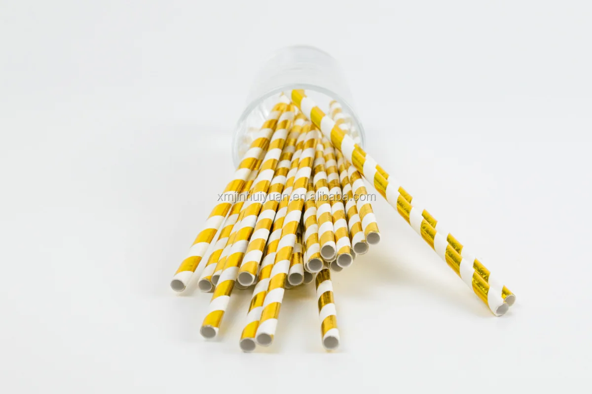 彩虹条纹纸饮用稻草可生物降解的纸吸管饮用派对用品节日庆祝活动