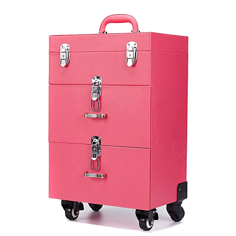 Large Aluminum Trolley Hairdressing Nail Polish Cosmetic Case Buy