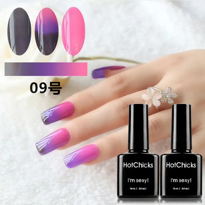 

2019 new innovation nail art 12 colors temperature change gel polish