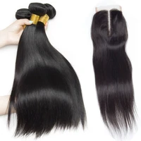 

9A Virgin Straight Human Hair Bundle with Closure Mink Brazilian Virgin Hair Wholesale Hair Factory Price