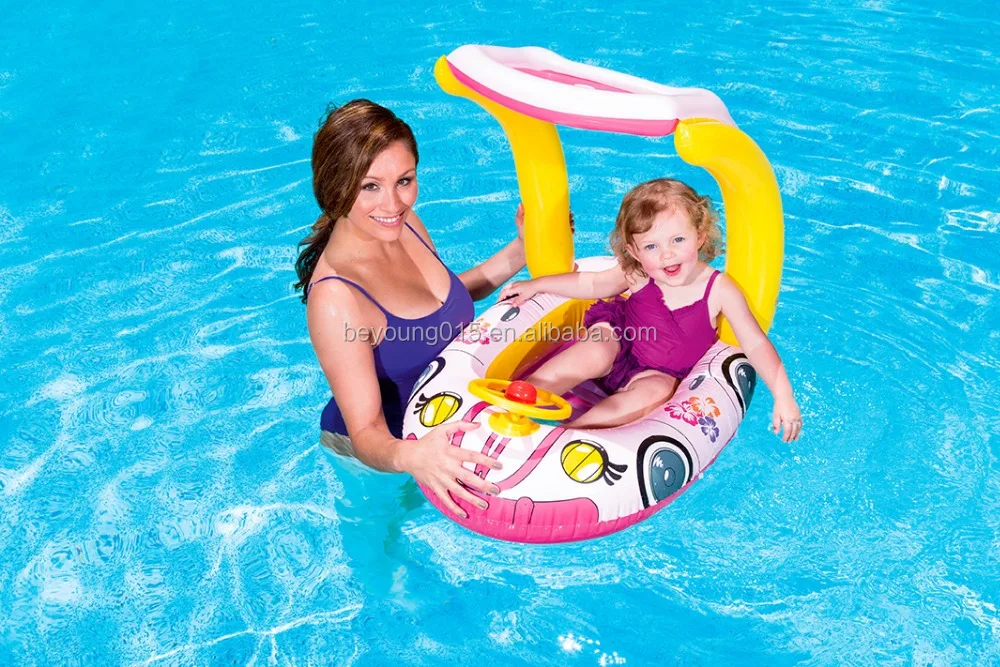 inflatable baby float boat with sunshade