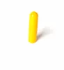 Bright yellow plastic end cap for PVC pipe