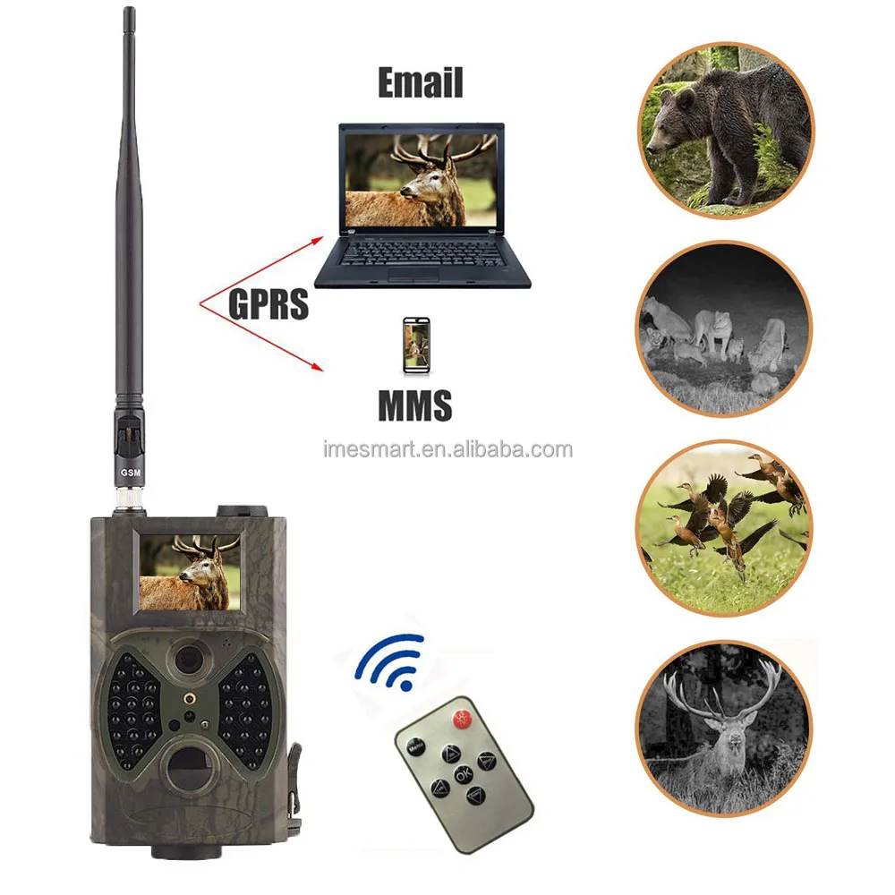 

HC300M Hunting Camera MMS SMS GPRS Wildlife Deer Trail Camera With Solar Panel, N/a