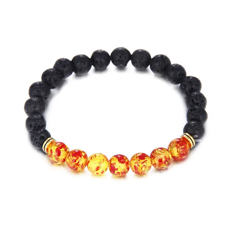 

Cheap Wholesale Buddh Healing Pray Jewelry Unisex 8mm Black lava stone mens bead bracelets, Available in many colors;you pick up the color