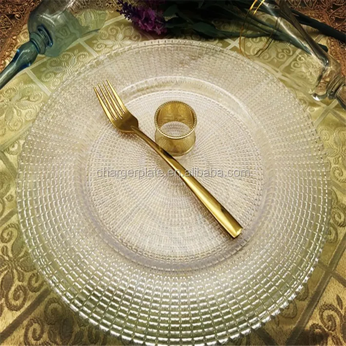 Wholesale Crystal Glass Charger Plate With Elegant Pattern Buy Elegant Charger Plate,Crystal