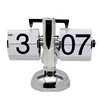 Zogift 2019 Modern Art Desk Flip Clock Metal Table Watch Scale Digital Auto Retro