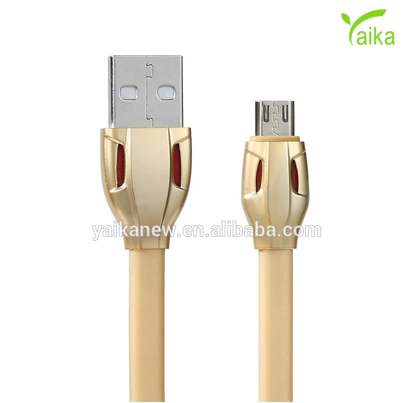 Yaika Fast Speed Remax Snake LED Lighted Flat Usb Cable For iPhone and Android Tablet PC