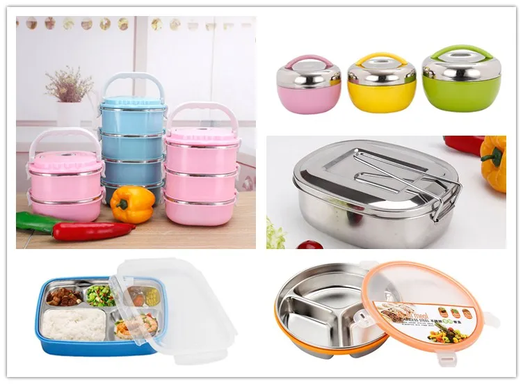 18/8 Korean Style Stainless Steel Food Container With Lock Lid Lunch