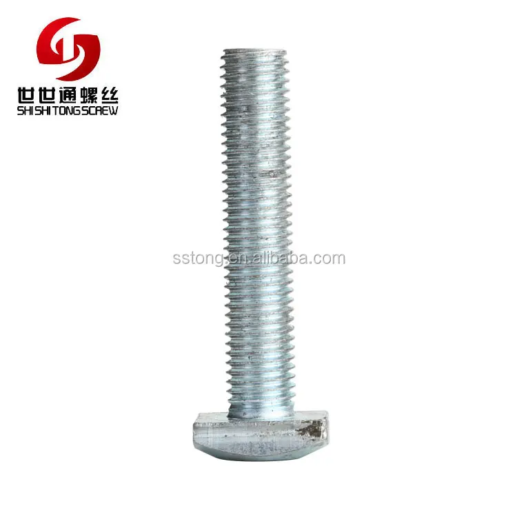 
M4 M5 M6 M8 Blue Zinc Plated Carbon Steel Iron Square Head Bolt 