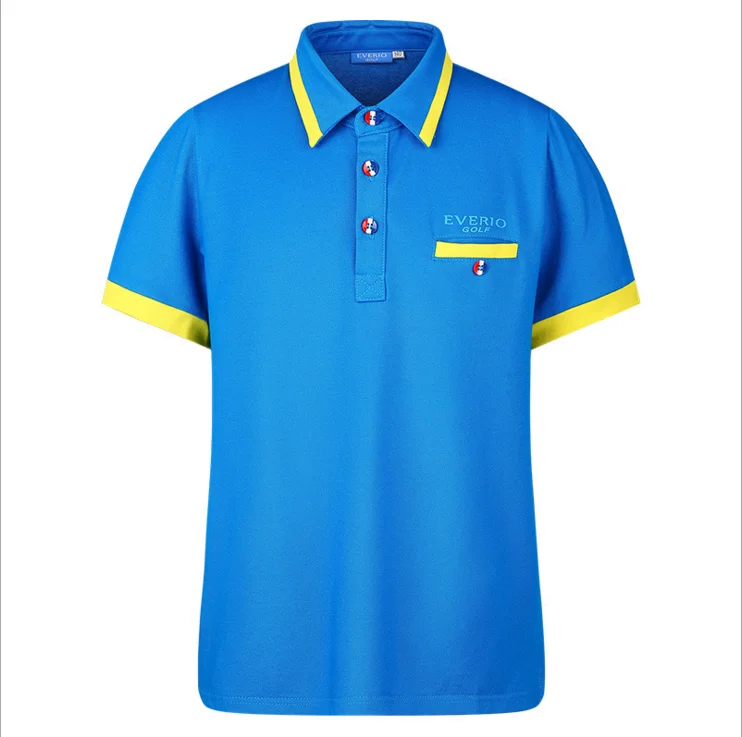 Outdoor golf anti-UV blank with one pocket polo t shirts for printing