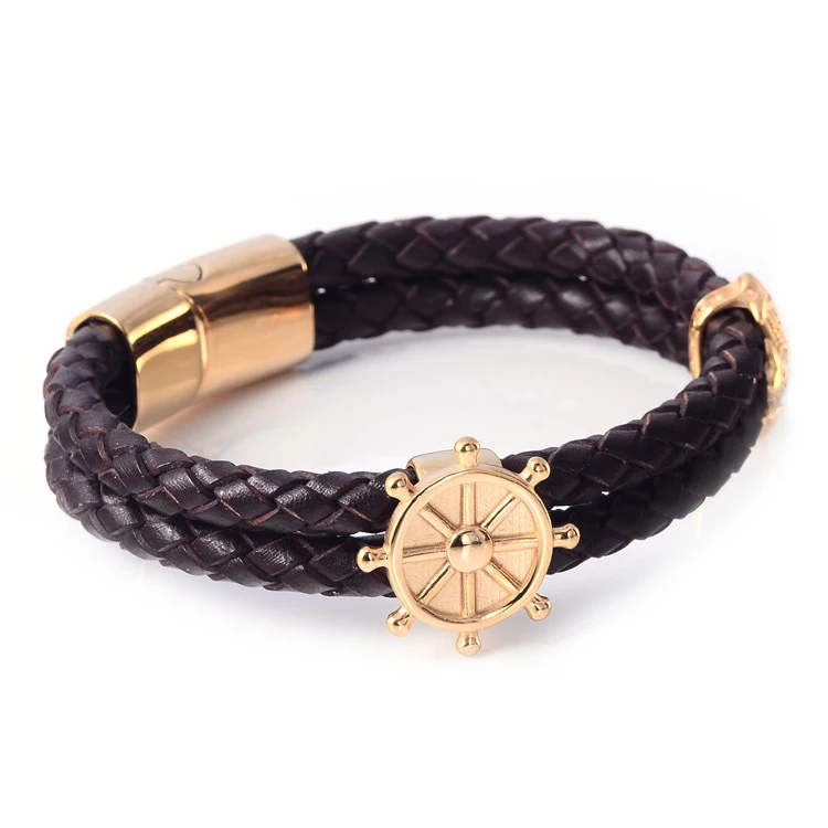 21 Grosshandel Manner Gold Leder Armband Anker Buy Bracelet Anchor Leather Bracelet Men Bracelet Product On Alibaba Com
