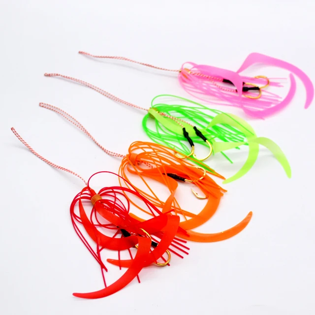 

Factory OEM Rubber jigs curly skirt silicone lure fishing hook, Various