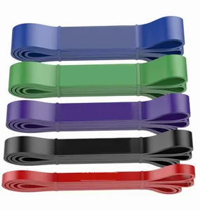 10-200 pounds strength levels workout tube loop resistance bands set for Yoga training