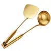 stainless steel copper kitchen utensils, copper ladle cooking spoon, gold kitchen tools