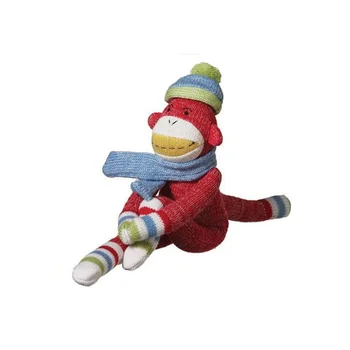 knit monkey stuffed animal