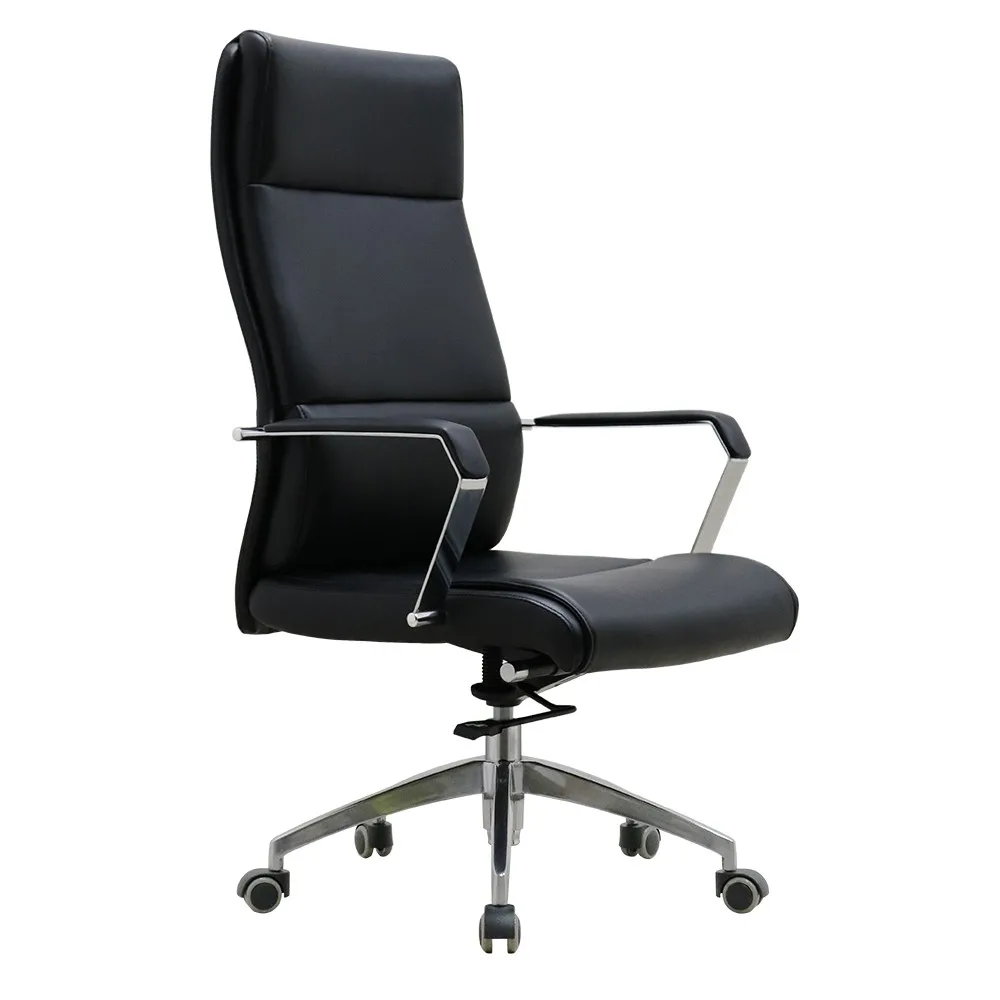 Ja98 Foshan Black Leather Double Cushion Office Chair Executive Manager Armrest Buy Chair