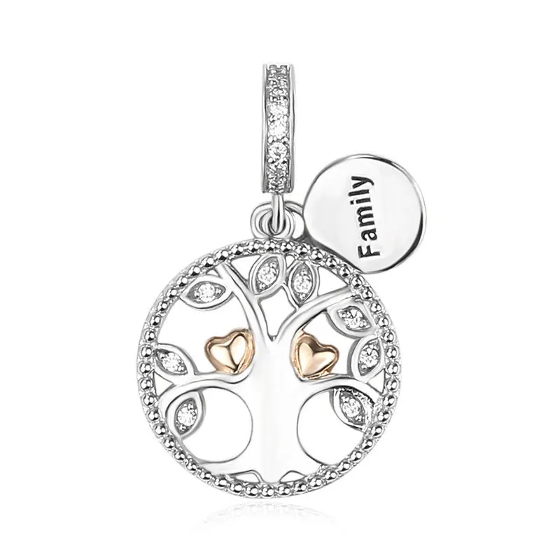 

tree of life charms for bracelets charms sterling silver charm bracelets jewelry JF8994-P, Picture