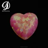 Lab Created Opal / Oval Opal Cabochon Beads / Red Heart Opal Stone