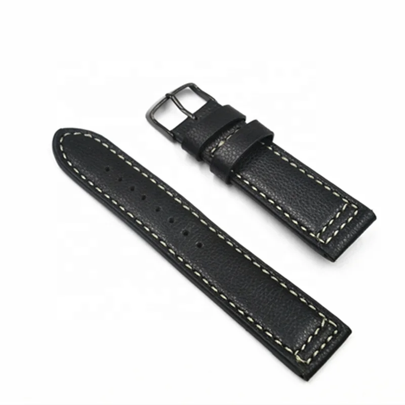 

Have stock  product classic split watch band genuine leather watch band, Black