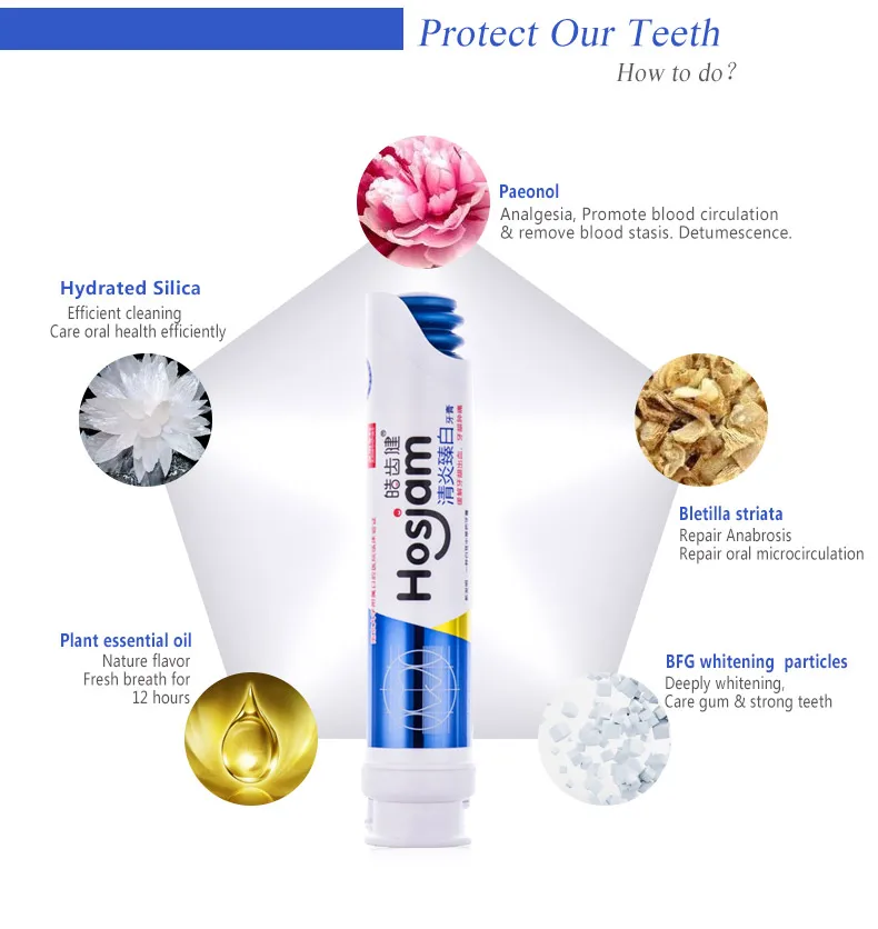 Non Gel Toothpaste With 100g Hosjam Whitening Toothpaste With Baby
