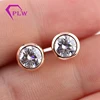 14k rose gold lab created earring stud pair