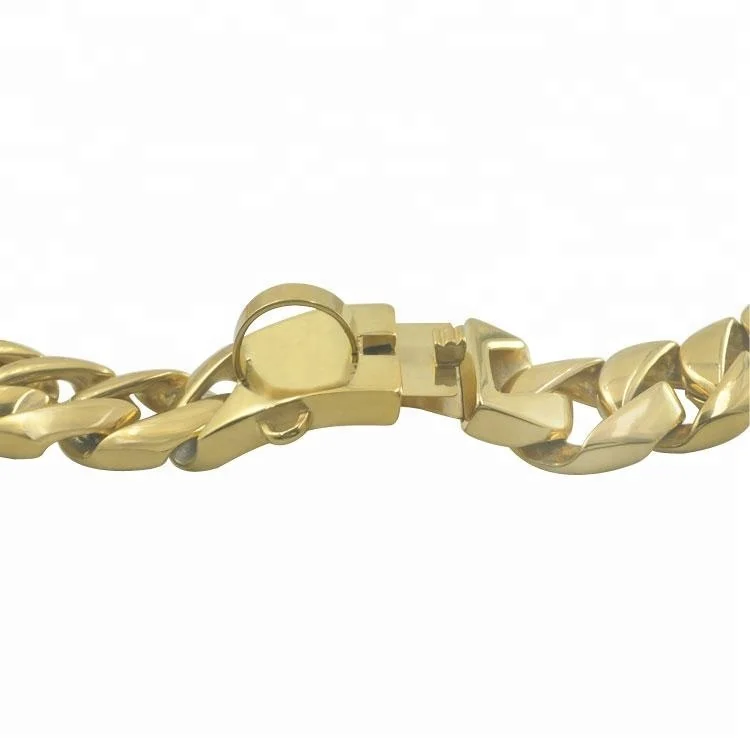 الأصلي! 18K الذهب سوبر الفاخرة طوق بكلاب سلسلة سلسلة الكلاب الكبيرة سلسلة قوية 32 مللي متر الحيوانات الأليفة الاكسسوارات Pitbull طوق