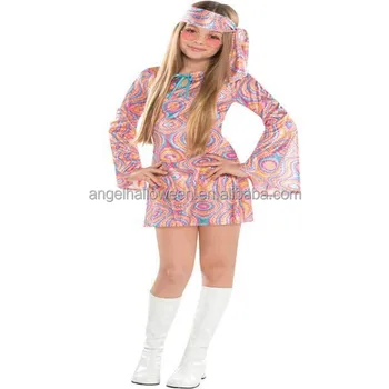 儿童青少年女孩1970 S 花式连衣裙70 年代服装嬉皮儿童装备ab517 Buy 服装 花式服装 服装孩子product On Alibaba Com