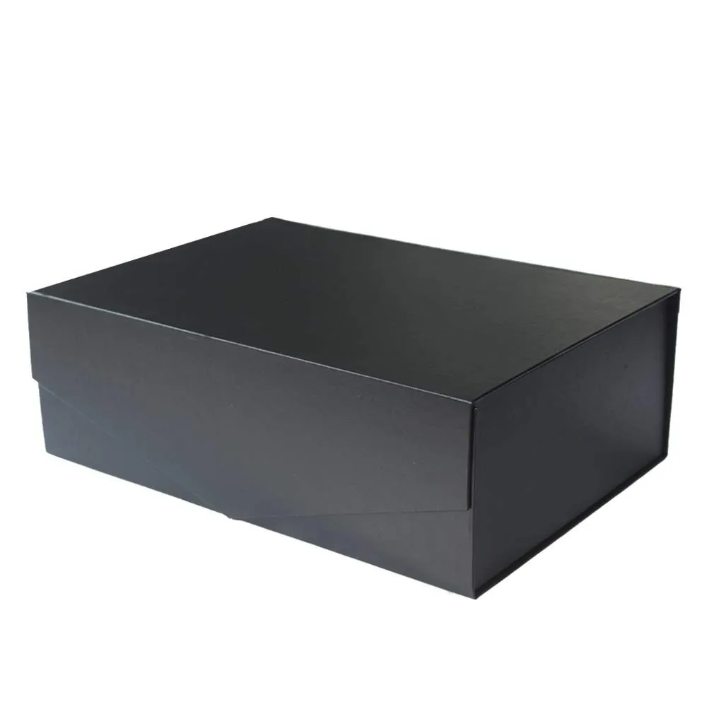 Luxury Large Black Gift Box Reusable Sturdy Box Decorative Storage