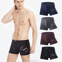 

Sexy custom logo blank plain underwear mens shorts seamless modal men boxer