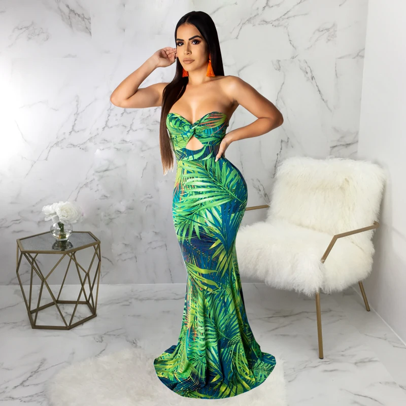 

Ladies summer elegant off shoulder flower party long dresses for woman