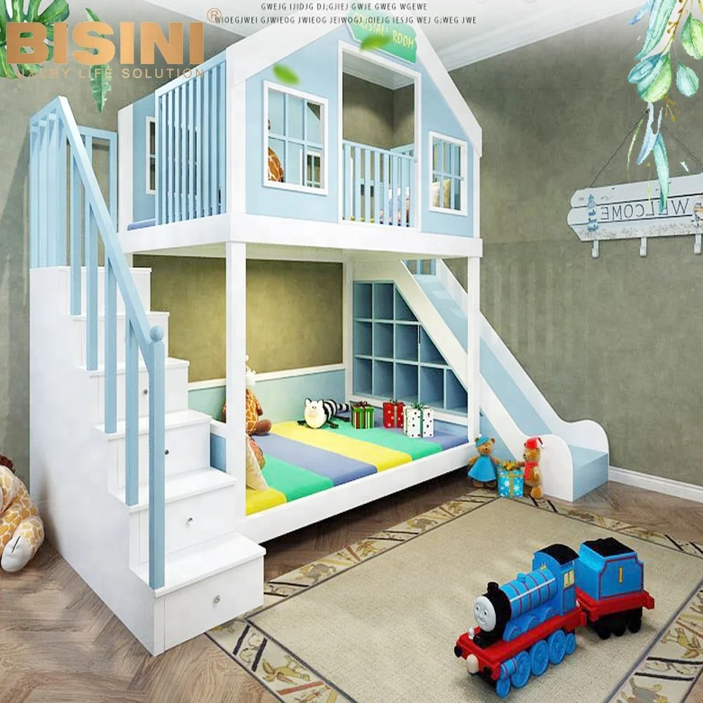 childrens bunk beds with slide