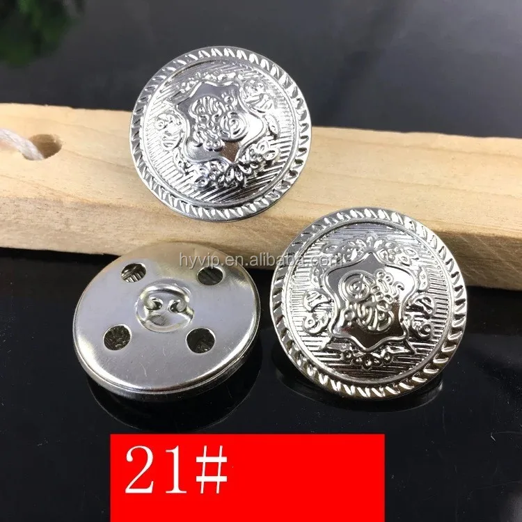 Hyd Vintage Antiqued Silver Metal Blazer Button Factory- Dragon -shape ...