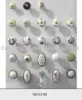 ceramic drawer knobs and pulls glazed and decal design