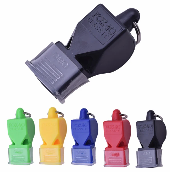 

High quality multiple colors Whistle Amazon Hot Selling ABS fox Sports Whistle Outdoor Indoor survival plastic Whistle, Yellow. blue. black. red. green
