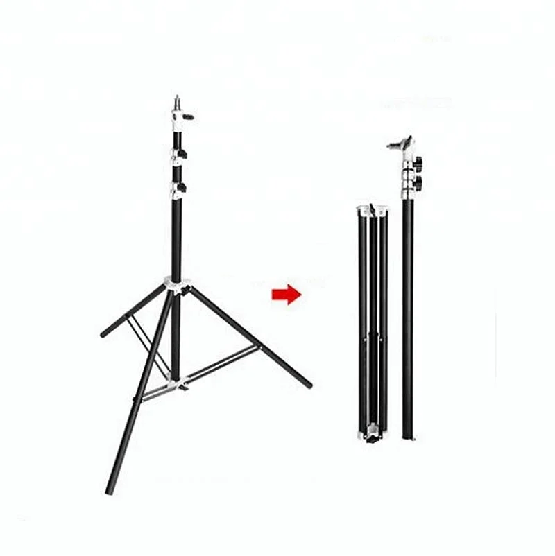 

HPUSN Multi-function Heavy Duty Flexible Studio Telescoping Air Cushion LED Light Stand, Black&white