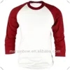 Simple Basic 100% Cotton Baseball 3/4 raglan sleeve T-shirt for Men custom made wholesale