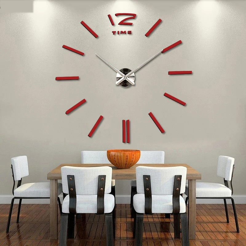 

4 color choice circles number modern design removable DIY wall clock mirror wall clock, Customized color