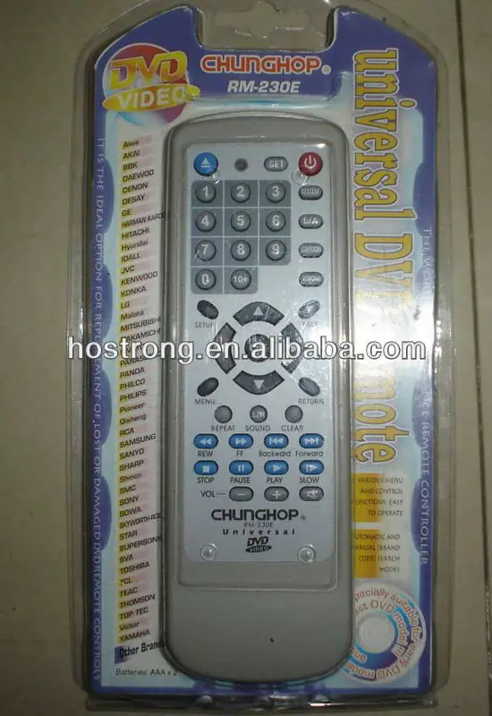 universal dvd remote control